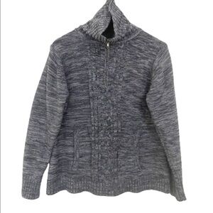 Airport Chunky Knit 1/4 Zip Turtleneck Sweater